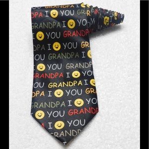 Umo Lorenzo I Love You Grandpa Necktie Tie Novelty